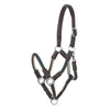 Kalvakade Rope and Leather Halter Green with Cream Creme and Brown with Brown Leather 