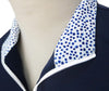 EIS Paneled Performance Sun Shirt Navy White Polka Dots Collar Detail
