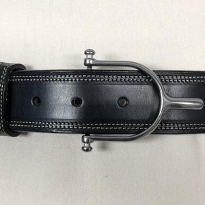 Tory Leather Belt with Stainless Steel Spur Buckle
