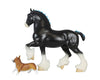 Breyer Shire Stallion and Corgi Dog 9175