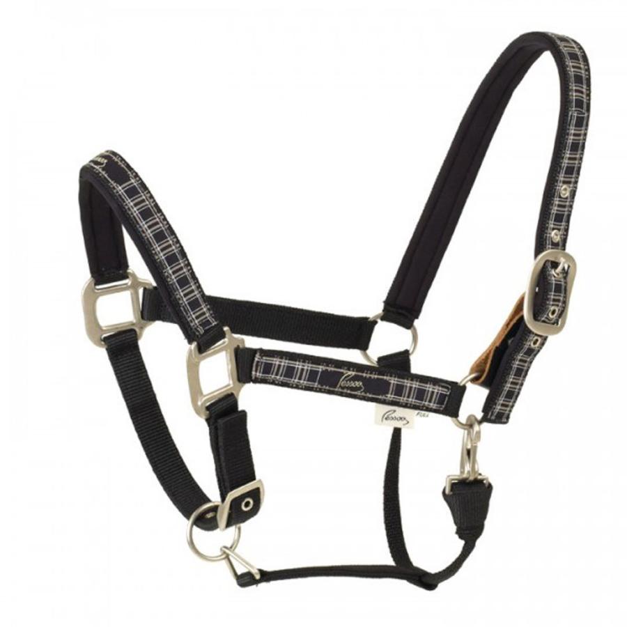  ERS HORSE HALTER  in black and plaid 469983-BLK