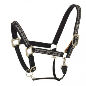  ERS HORSE HALTER  in black and plaid 469983-BLK