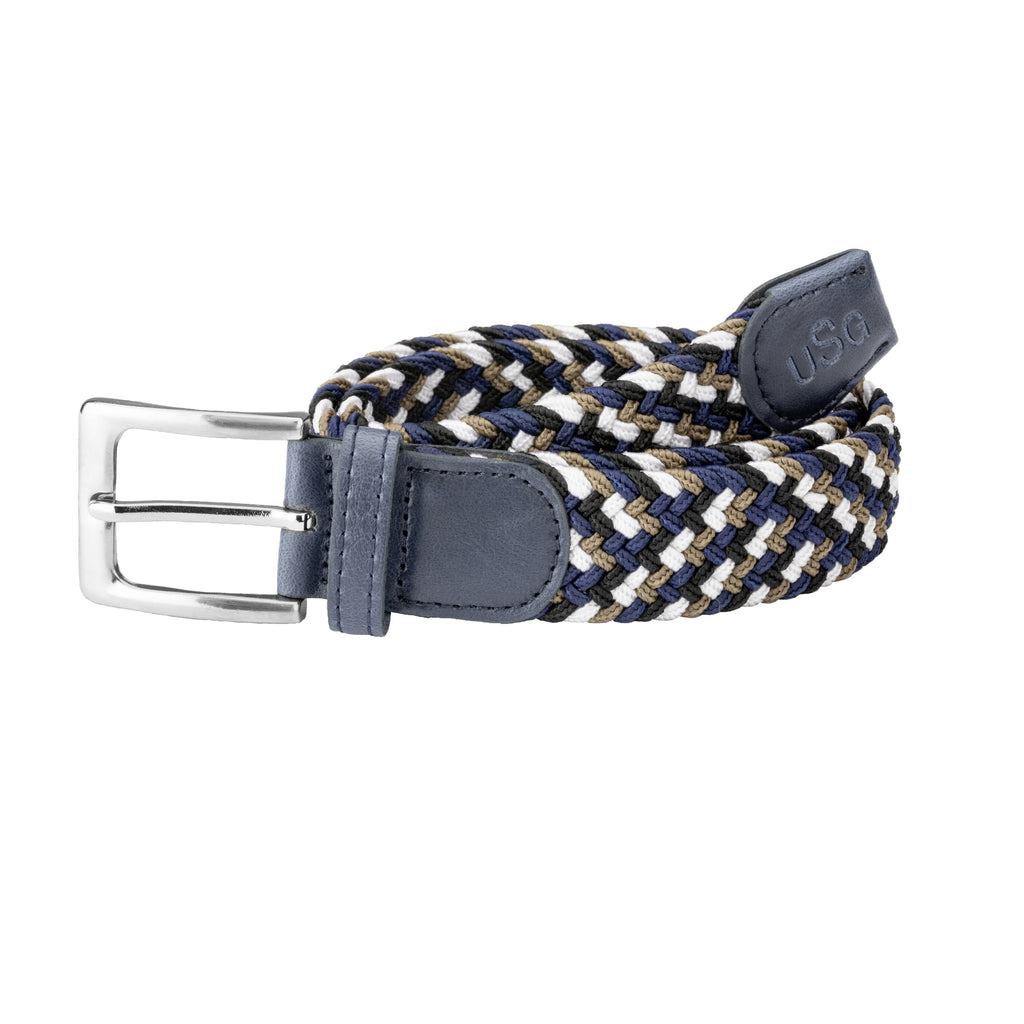 USG Casual Belt Navy Beige White
