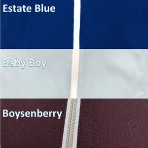 Tailored Sportsman Ice Fil Quarter Zip Top Long Sleeve Estate Blue Baby Boy Boysenberry