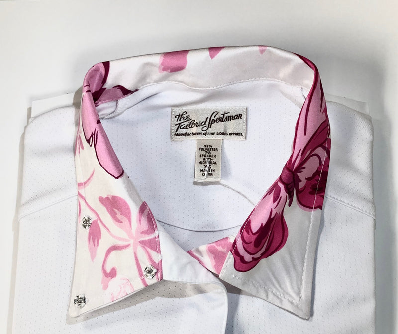 Tailored Sportsman Ladies' Short Sleeve Show Shirt Pink White